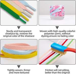 Cordones Planos Gruesos de Algodón HF Blancos y Negros para Zapatillas Deportivas, Zapatos Casuales, Botas y Air <span class=keywords><strong>Jordans</strong></span> - Product Image 4