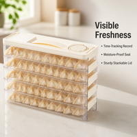 Boîte de rangement pour raviolis pour porte latérale de réfrigérateur, idéale pour les espaces étroits, pour la conservation et l'organisation, en plastique de qualité alimentaire
