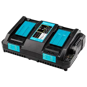 Dual Port Lithium-Ion Battery Charger for Makita 18V DC18RD Rapid Charger