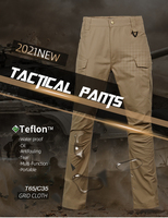 Pantalon cargo tactique pour homme, multi-poches, pantalon de travail d'extérieur, kaki FP21103