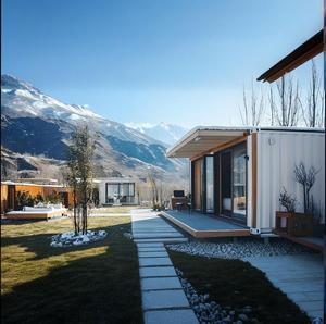 Spacieuses maisons conteneurs en acier de luxe pour villas Resorts Escapades rurales Construction rapide Scenic Salon Chambre Salle de bain - Product Image 4