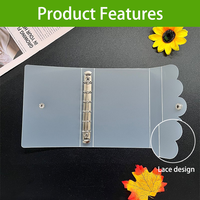 Porte-documents personnalisé A7 en PP rigide, design pétale, fermeture élastique, finition mate, mini-planificateur avec impression UV/numérique