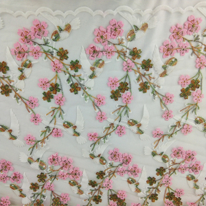 Tela de encaje con bordado de pájaro 3D, novedad - Product Image 2