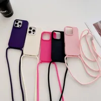 Étui à bandoulière réglable avec cordon pour iPhone 18 16 15 14 Plus 17 13 12 11 Pro XS Max Air XR 17e 16e