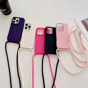 Étui à bandoulière réglable avec cordon pour <span class=keywords><strong>iPhone</strong></span> 18 16 15 14 Plus 17 13 12 <span class=keywords><strong>11</strong></span> Pro XS Max Air XR 17e 16e - Product Image 6