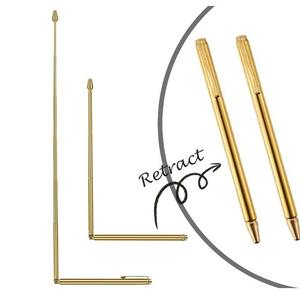 Zwei 99,9% versenkbare faltbare, drachen förmige Wünschelruten-Wahrsagungs stäbe aus reinem Kupfer, runde Kupfers tangen, Kupfer material - Product Image 3