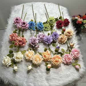 Rosas Artificiales Junheyuan, Rama Individual, Estilo Pintura al Óleo, Decoraciones para Bodas, Arreglos Florales - Product Image 4