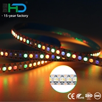 Tira de Luces LED RGBW Inteligente Direccionable USB 5V 5050 con PCB Impermeable WS2812B, 5 Metros Cortables, Clasificación IP65, Garantía de 3 Años
