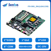 Placa Madre ITX-D81_D6L H81 Compatible con LGA1150 DDR3 2*HD1.4 SSD Mini-pcie Ranura SIM LPT DC 19V