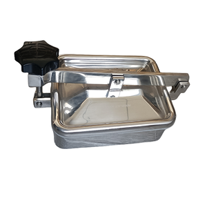 Couvercle de Mayhole rectangulaire, porte sanitaire <span class=keywords><strong>Mayway</strong></span> rectangulaire en acier inoxydable avec poignée en plastique - Product Image 1