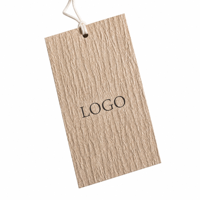 Étiquettes suspendues pour vêtements, en papier kraft texturé, écologiques, personnalisées avec logo, recyclées, pour costumes et vêtements