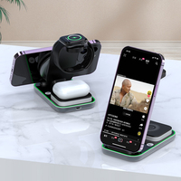 Pengisi Daya Nirkabel 3-in-1 Terlaris 2023 dengan Lampu LED dan Pengisian Cepat untuk Laptop & Skuter