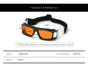 Lunettes de sécurité anti-buée à lumière bleue pour laboratoire dentaire, 100 % anti-UV400, avec sangle réglable et enveloppante - Product Image 4