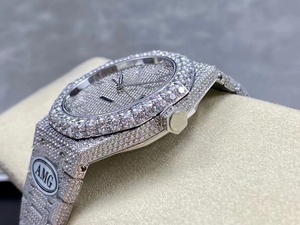 Reloj Mecánico de Cristal de Lujo y Súper Calidad, Fábrica AMG, 41 mm, Movimiento 3120, 15400, Oro Blanco, Cielo Estrellado, Diamantes - Product Image 5