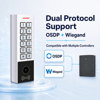 Lecteur de clavier à code QR OSDP IP67, lecteur de carte RFID, lecteur de contrôle d'accès par mot de passe pour système d'entrée de porte
