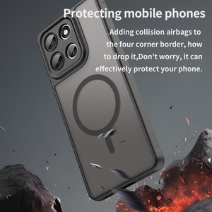 Étui magnétique fin transparent mat en PC pour Motorola <span class=keywords><strong>Moto</strong></span> G86 Power / <span class=keywords><strong>G100</strong></span> Pro / G86 / ThinkPhone 25, compatible avec la charge sans fil - Product Image 3