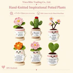 <span class=keywords><strong>Cactus</strong></span> en Maceta de Lana Tejida a Mano con Flores, BH, el Más Vendido, Exportación Transfronteriza Directa de Fábrica de Yiwu, Primavera 2026 - Product Image 2