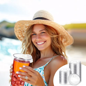 Oferta Especial: Tapas Transparentes de PET de 90mm para Vasos, Diseño de Oso, para Café, Té de Burbujas, Bebidas Frías, Tapas Desechables para Vasos - Product Image 4