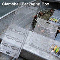Boîte d'emballage en plastique PET transparent écologique personnalisée pour appâts de pêche, électronique grand public, cosmétiques