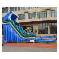 Toboggan aquatique gonflable de 19 pieds, toboggan gonflable humide et sec pour intérieur/extérieur, taille personnalisée en PVC pour utilisation en parc aquatique