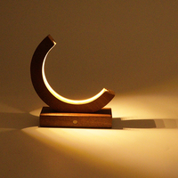 Base de médaille en bois en forme de demi-lune Base lumineuse Base décorative support personnalisation Sport Creative OEM