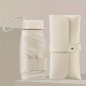 Parapluie de poche mini pliable compact OEM résistant aux UV pour femme, avec sac, fourni directement par l'usine - Product Image 2