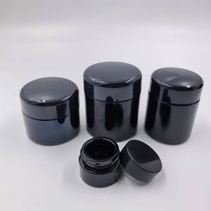 Frascos de Vidrio Violeta Oscuro con Tapa a Prueba de Niños para Flores Secas, Envase de Vidrio - Product Image 1