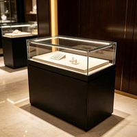 GZowin Schmuckvitrine mit LED-Beleuchtung - Leichtgewichtig, Langlebig, Umweltfreundlich, Recycelbar, Wasserdicht, Anpassbare Präsentation