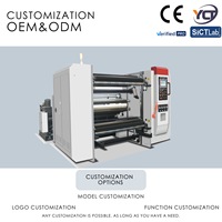 Machine de découpe et de rembobinage PLC informatisée de haute précision avec roulements de moteur de pompe pour étiquettes et films en rouleaux automatiques