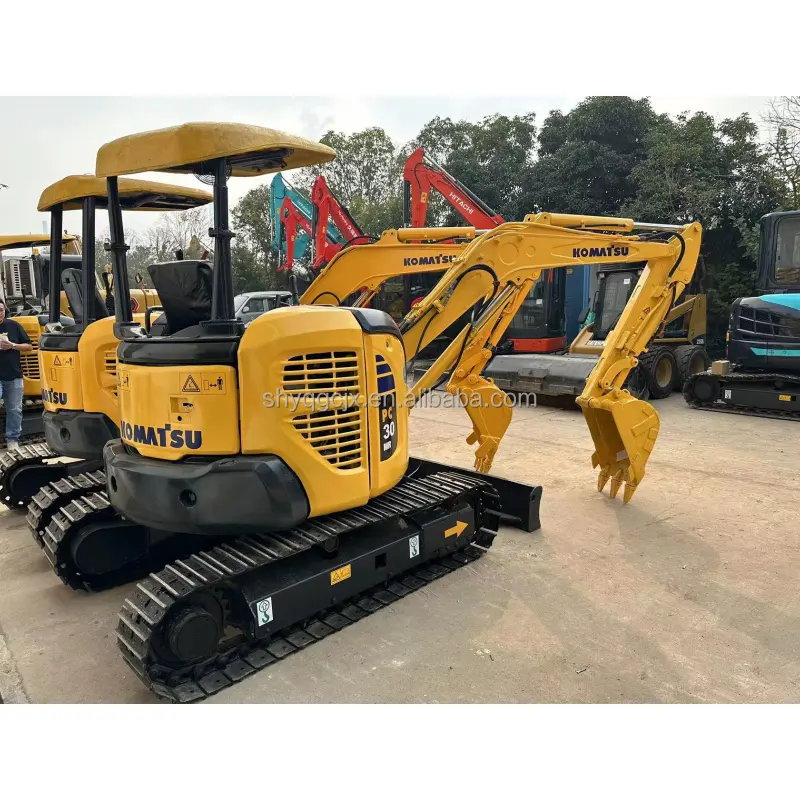 Kaliteli ikinci el Komatsu PC30 PC35 PC55 mini makine hidrolik paletli 3ton 5ton kullanılan komatsu ekskavatör.