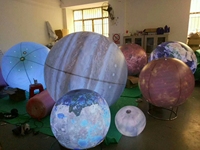 Décoration personnalisée, boule géante gonflable en PVC avec lumière LED, lune, planète, 80 cm, 100 cm
