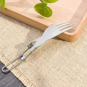 Lightweight Titanium Folding Handle Fork Camping Hiking Backpacking Travel Cutlery Eco-Friendly Reusable Food-Grade Tableware - Product Image 6