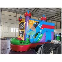 Zıplayan kaleler açık ticari parti zaman Bouncy atlama kaleler sıçrama ev çocuklar için slayt ile şişme Combo