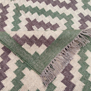 Alfombra de yute de lana hecha a mano, alfombra de yute Natural trenzada a mano, alfombra Kilim de 4x6 pies, lana artesanal y yute, tonos tierra - Product Image 4