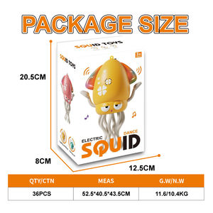 Luckytoys 새로운 독특한 장난감 오징어 장난감 전기 걷는 문어 오징어 빛과 음악 감지 크롤링 춤 문어 장난감 - Product Image 6