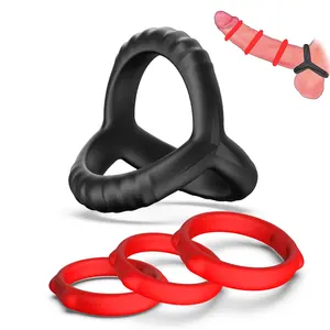 SAMEYO Sex Toy sexy man silicone penis sleeve gomma thorn cock ring spike preservativo