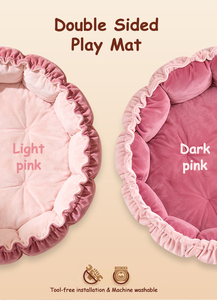 Tapis de jeu pour bébé - Tapis d'activités 3-en-1 avec jouets détachables pour le développement sensoriel - Product Image 4