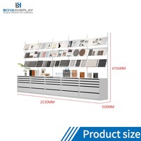 Étagère murale inclinée pour présentation d'échantillons, support de stockage métallique pour exposition