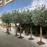 Arbre d'olivier artificiel réaliste de grande taille, aspect personnalisé, grand faux olivier pour la décoration intérieure et extérieure