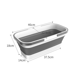 Seau à serpillière multifonctionnel en silicone pour la maison, portable, pliable, rectangulaire, en plastique, pour l'extérieur, idéal pour le dropshipping Shopify - Product Image 2