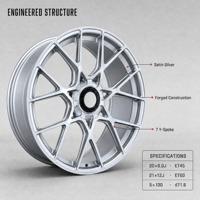 Jantes forgées 20 21 pouces argent satiné 5x130, jantes en alliage forgées sur mesure compatibles avec Porsche Cayenne VW Touareg 7P Audi Q7 4L