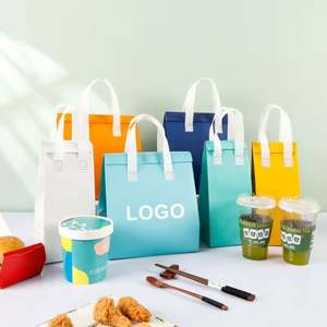 Sacs isothermes non tissés personnalisés XYX Restaurant, sacs réfrigérants jetables avec motif lettres et fermeture autocollante - Product Image 4