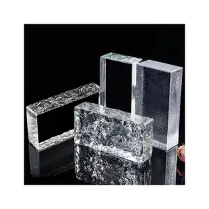 Offre Spéciale brique de verre cristal décorative personnalisée pour cloison de verre intérieure pour mur de fenêtre briques de verre