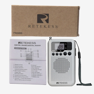 RetekeSS Portable Radio FM AM LCD Display Battery Powered With Antenna And Strap - Product Image 4