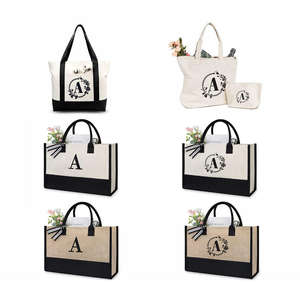 Bolsa de Mano con Logotipo Personalizado OEM, Bolsa de Compras Reutilizable de Lona, Bolsa de Lona de Algodón con Bordado de Moda - Product Image 1