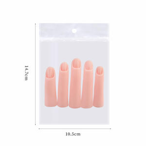 Doigts d'entraînement en <span class=keywords><strong>silicone</strong></span> pour la manucure, modèles de doigts interchangeables magnétiques, kit d'embouts d'ongles détachables pour la vente en gros de produits de nail art - Product Image 5