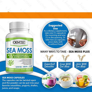 OEM/ODM Sea Moss Pills Certified Irish <strong>Seamoss</strong> Capsules Bladderwrack Irish Sea Moss Capsules - Product Image 6