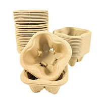 Plateau jetable pour café, lait, thé à emporter, porte-gobelet individuel en pulpe
