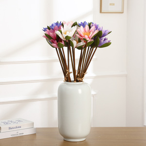<span class=keywords><strong>Fiori</strong></span> Artificiali Realistici di Ninfea in Seta, 2 Pezzi/Bundle, per Vasi, Matrimoni, Laghetti, Altari Buddisti, Decorazioni - Product Image 1