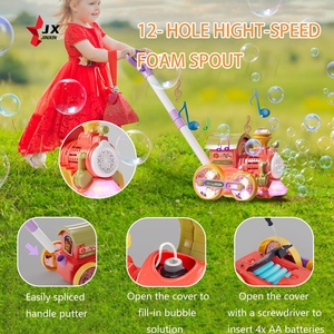 Nouveaux produits 2025 fabricant de bulles magiques jouets portables en plein air automatique lueur musique Train lumière en plastique Machine à bulles pour les enfants - Product Image 4